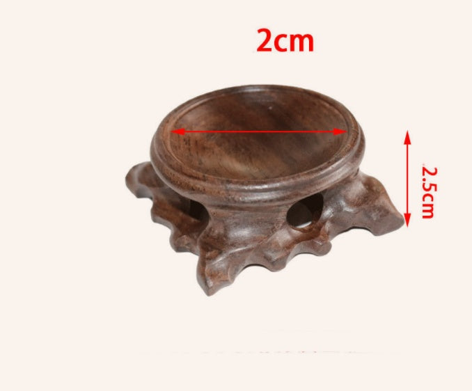 Mahogany Crystal Ball Base Display Stand