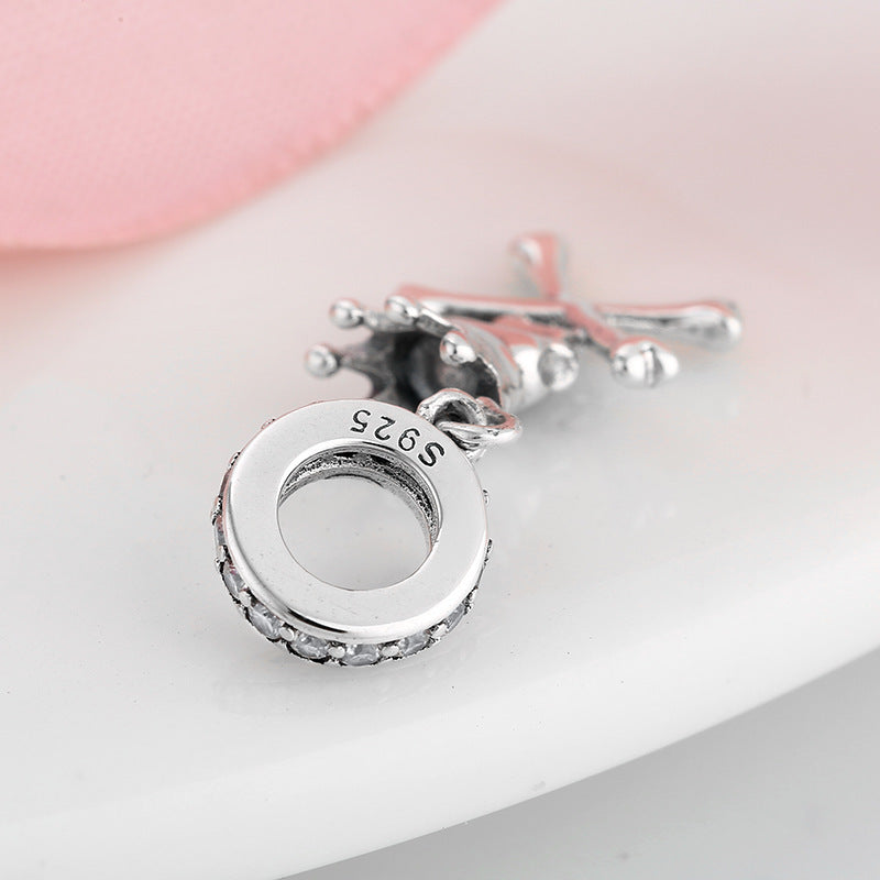 S925 Sterling Silver Beads Pendant Halloween Skull Clown Bracelet Diy Accessories Beads
