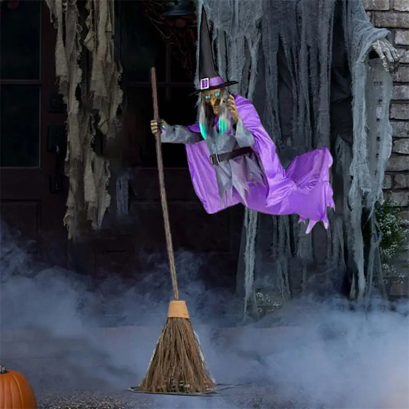 Halloween Outdoor Animatronic Flying Witch