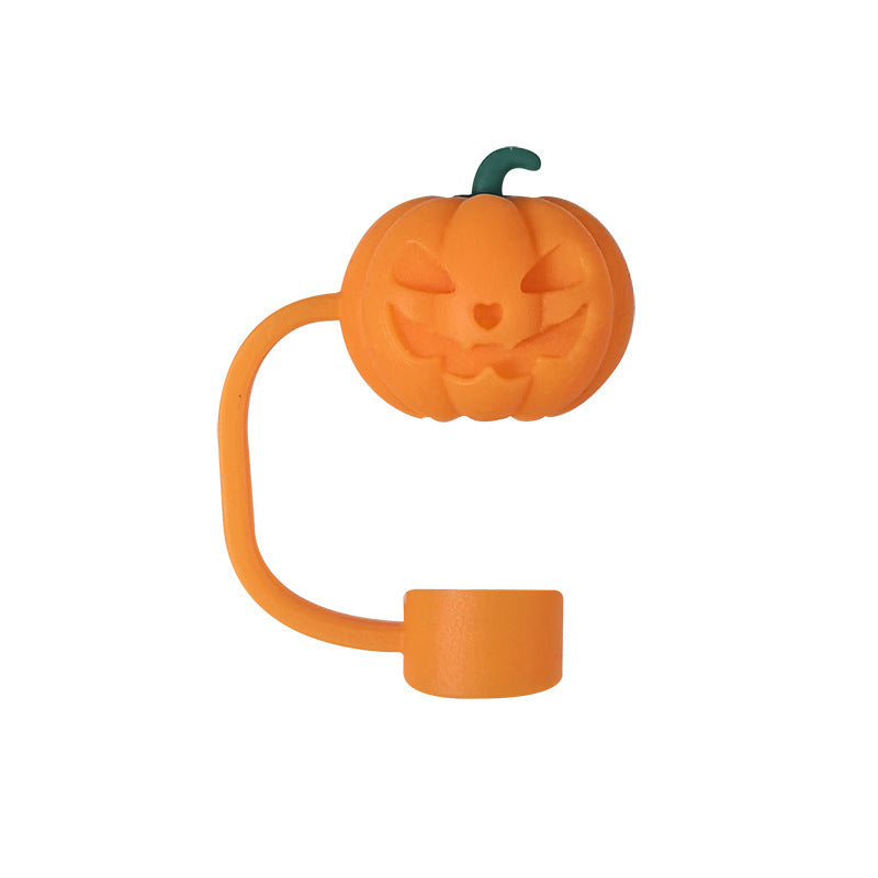 Halloween Theme 10mm Large Capacity Silicone Straw Plug