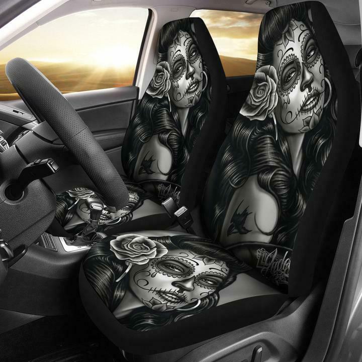 Dia De Los Muertos Car Seat Covers