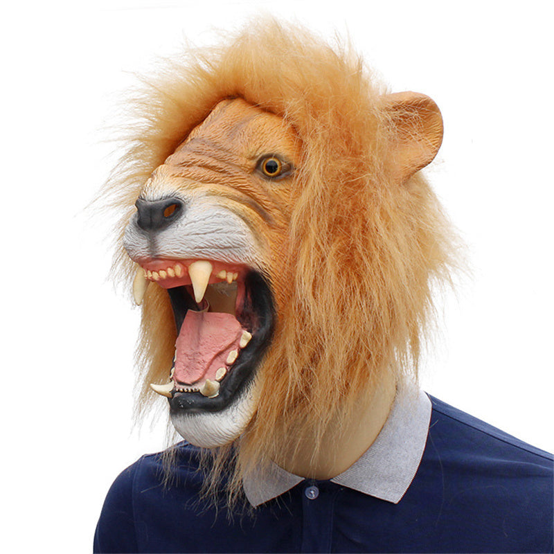 Halloween Cute or Ferocious Lion Latex Mask
