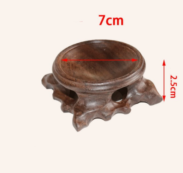 Mahogany Crystal Ball Base Display Stand