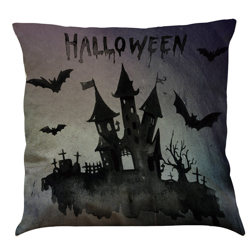 Halloween Cotton Linen Sofa / Car Cushion Pillowcase
