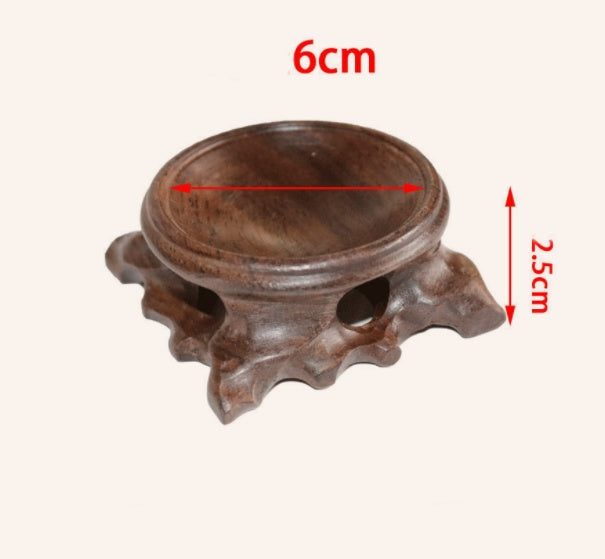 Mahogany Crystal Ball Base Display Stand