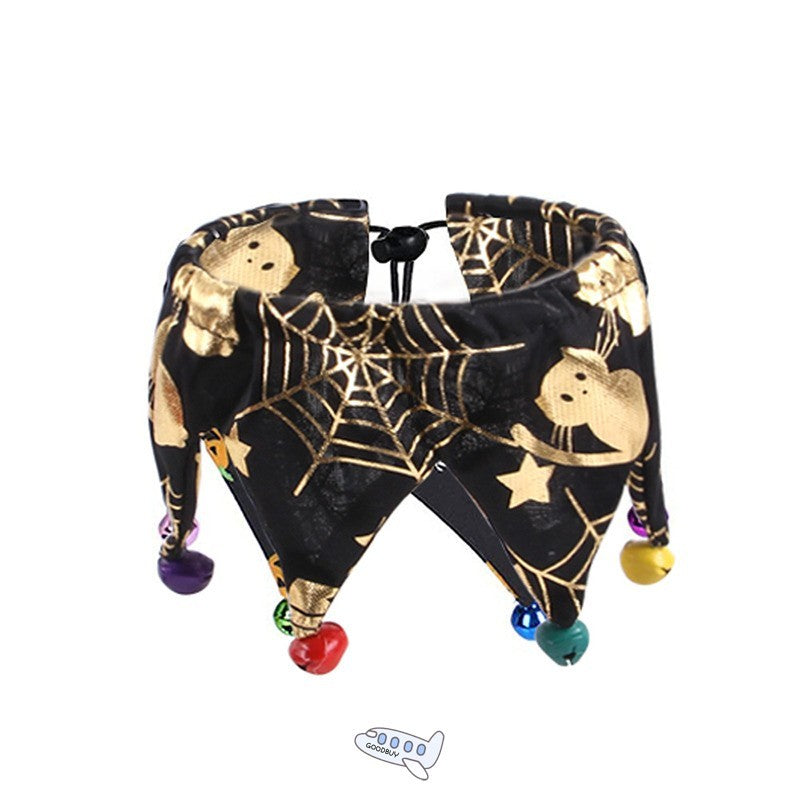 Witch Hat and Festive Pumpkin Collar Pet Costume