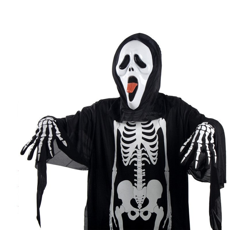Skeleton and screaming ghost costume