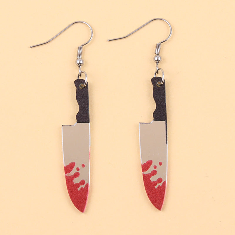 Halloween Horror Acrylic Bloodstained Axe Kitchen Knife