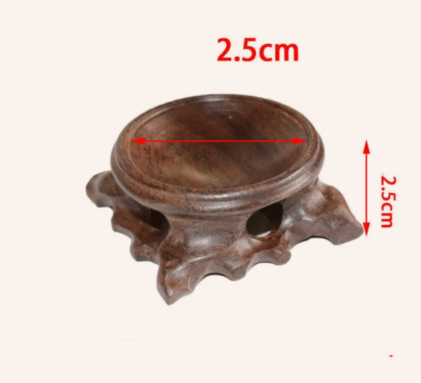 Mahogany Crystal Ball Base Display Stand