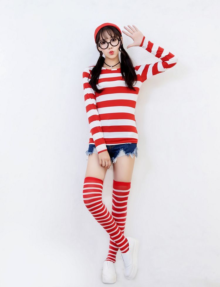 Where's Waldo Parent-Child Outfit Christmas Cosplay Clothes
