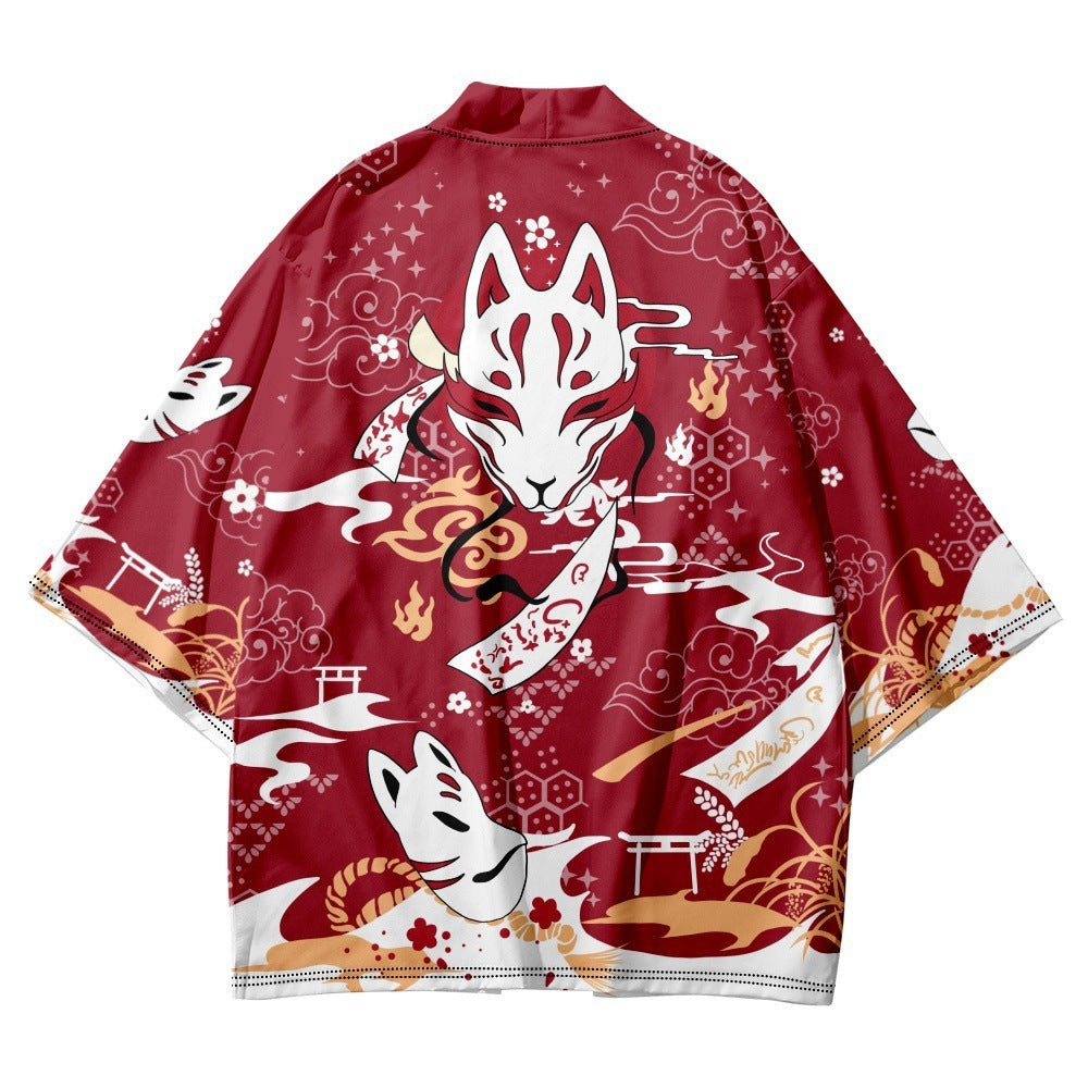 Chinese Style Longteng Picture National Fashion Retro Han Ukiyo-e Cloak Harajuku