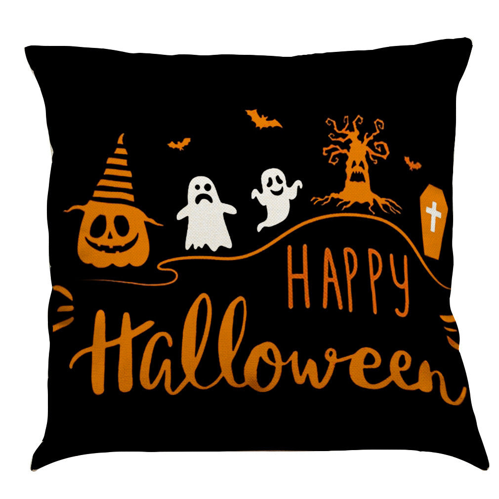 Halloween Cotton Linen Sofa / Car Cushion Pillowcase