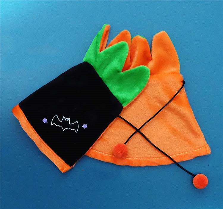 Halloween Pumpkin Double Sided Pet Cape