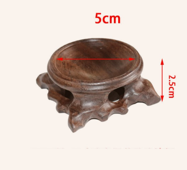 Mahogany Crystal Ball Base Display Stand