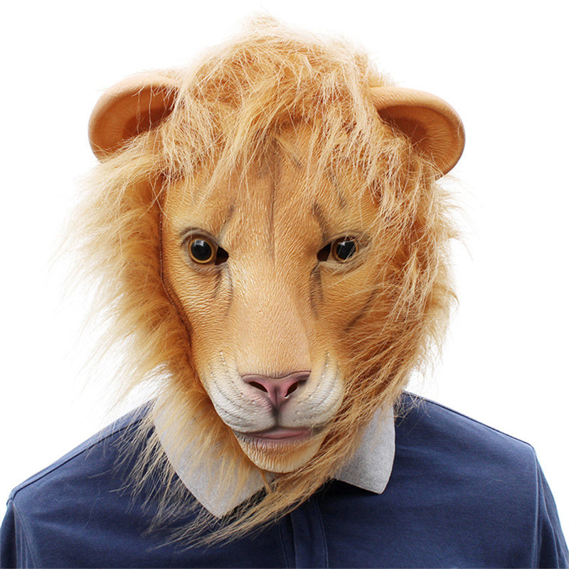 Halloween Cute or Ferocious Lion Latex Mask