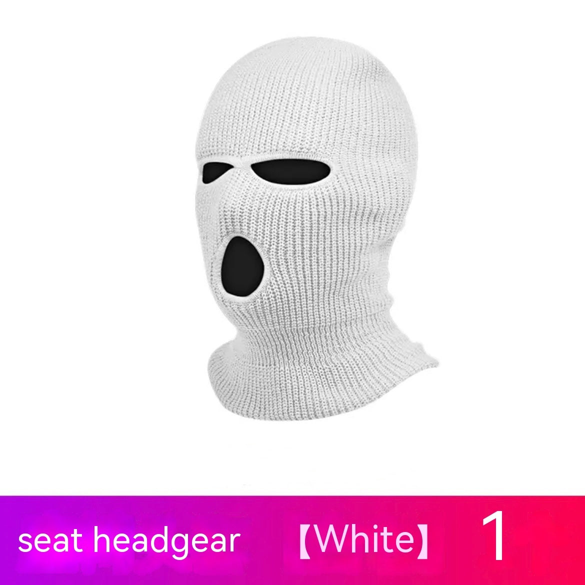 Funny Ski Mask Head Rest Cover