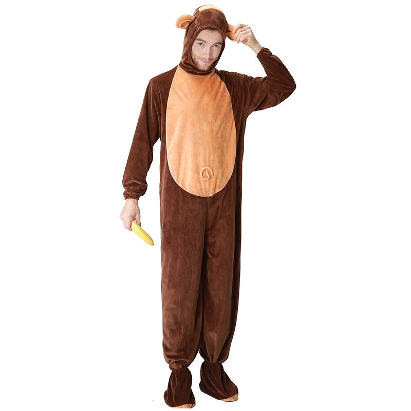 Adult and Kids Plushy Monkey Costumes
