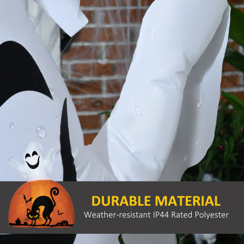 5ft Outdoor Inflatable Ghost and Black cat w/ Pumpkin