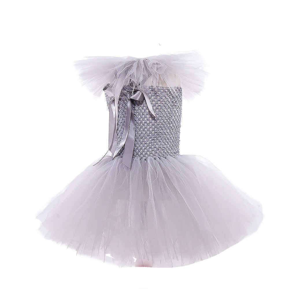 Mesh Scary Clown Princess Dress Set Children's Halloween Costume