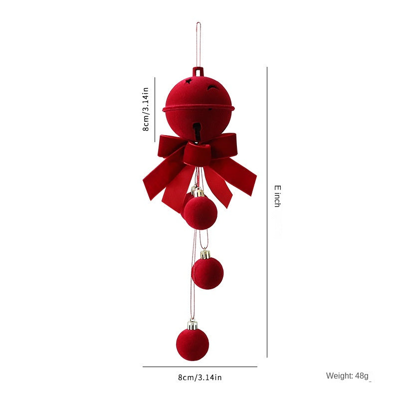 Santa Yuan Painted Velvet Nordic Christmas Bell Ornament Christmas Tree Decoration Home Window Hanging Decor