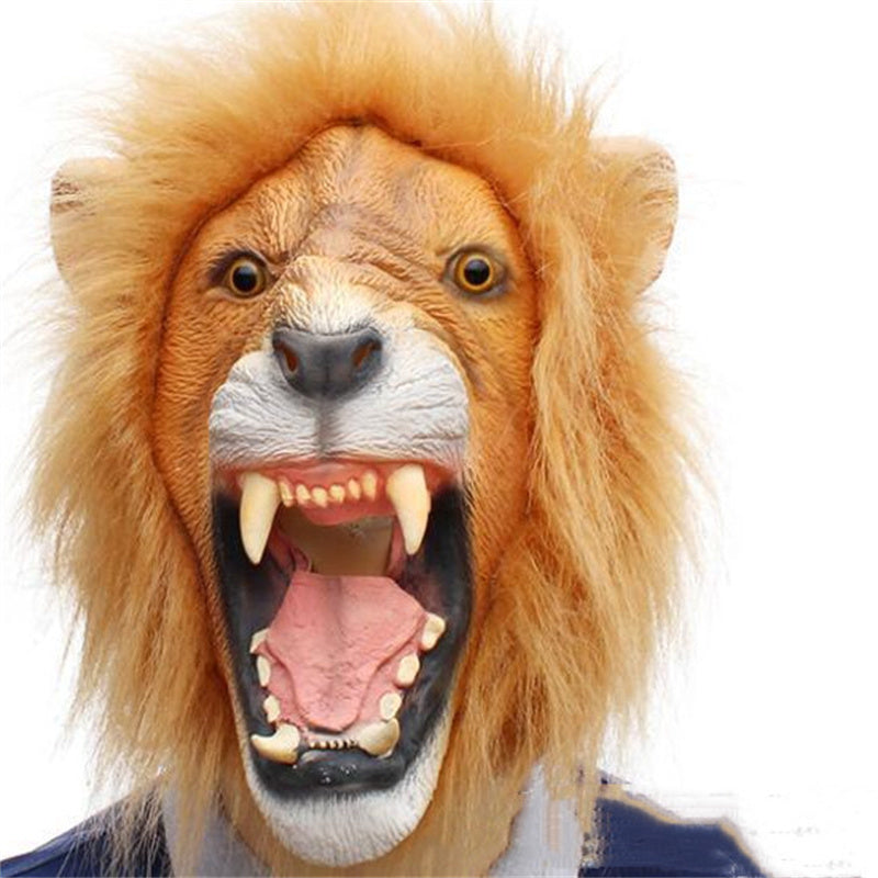 Halloween Cute or Ferocious Lion Latex Mask