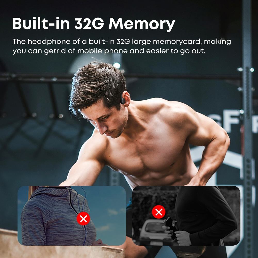 Langsdom AeroSwim Bone Conduction Waterproof Headphones