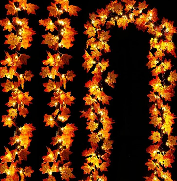 Fairy Light Maple Leaf 6 1/2 Ft Garland