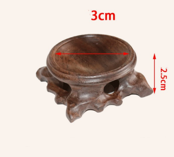 Mahogany Crystal Ball Base Display Stand