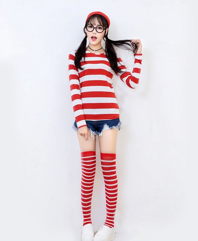Where's Waldo Parent-Child Outfit Christmas Cosplay Clothes