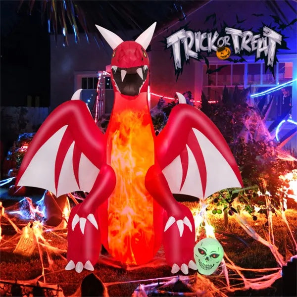 8 Ft Inflatable Red Dragon