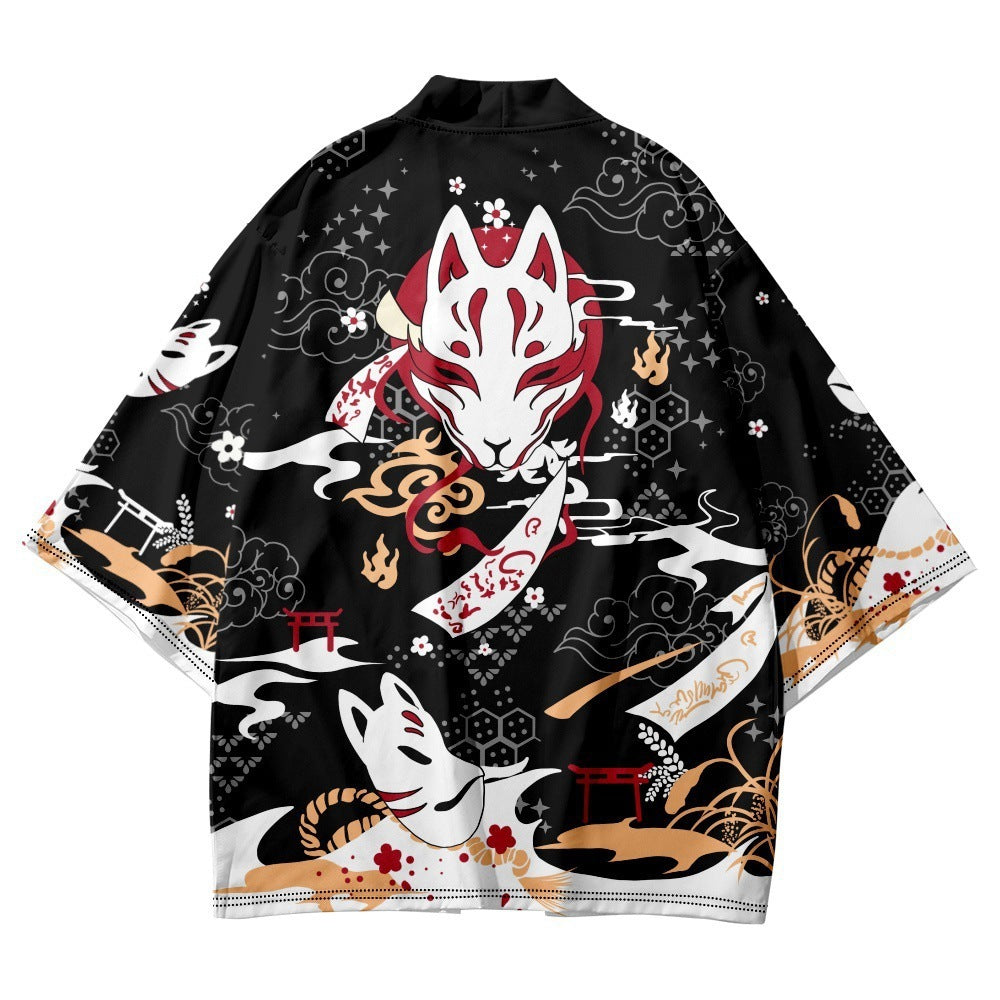 Chinese Style Longteng Picture National Fashion Retro Han Ukiyo-e Cloak Harajuku