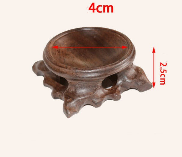 Mahogany Crystal Ball Base Display Stand