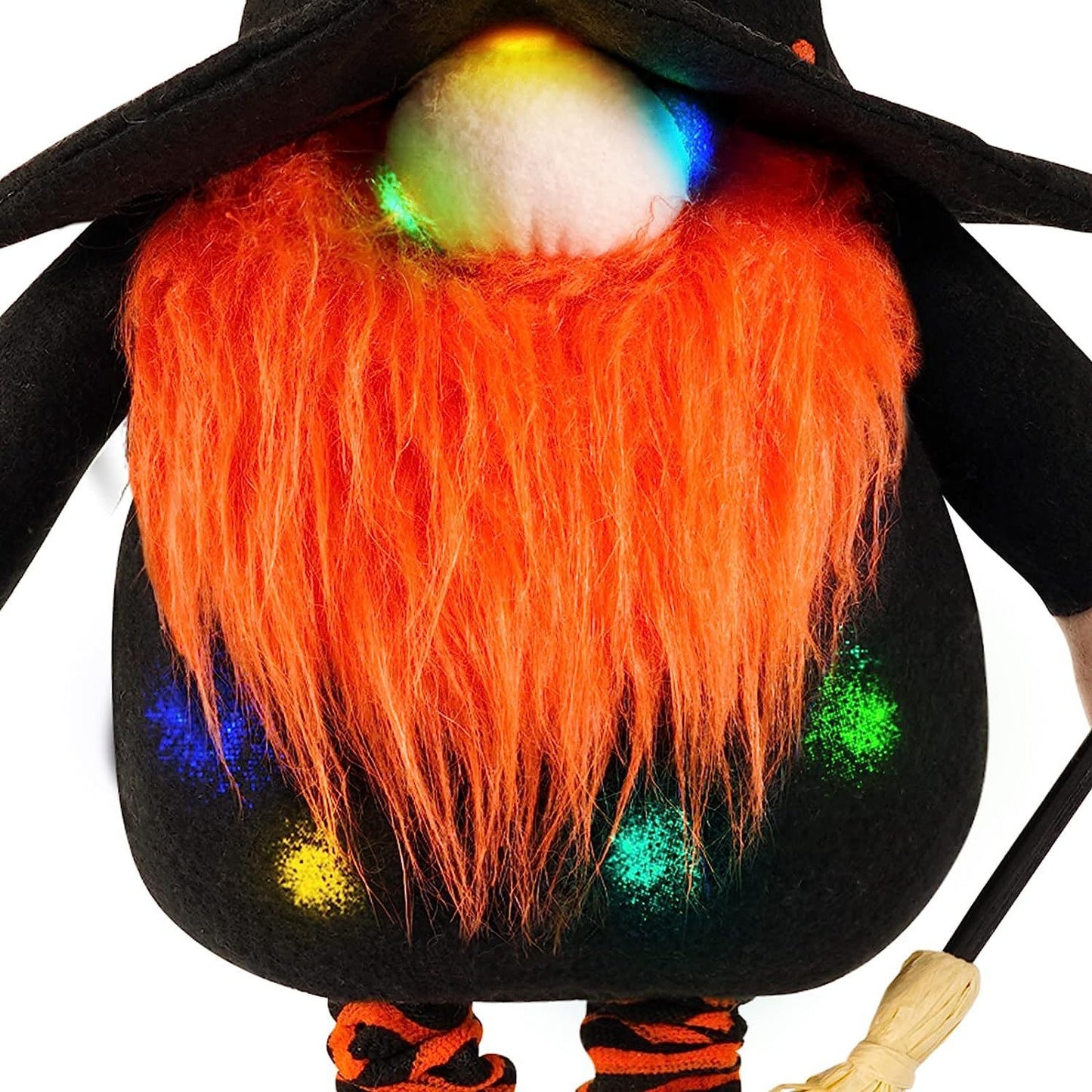 Halloween Lighted Gnome 23in tall retractable legs