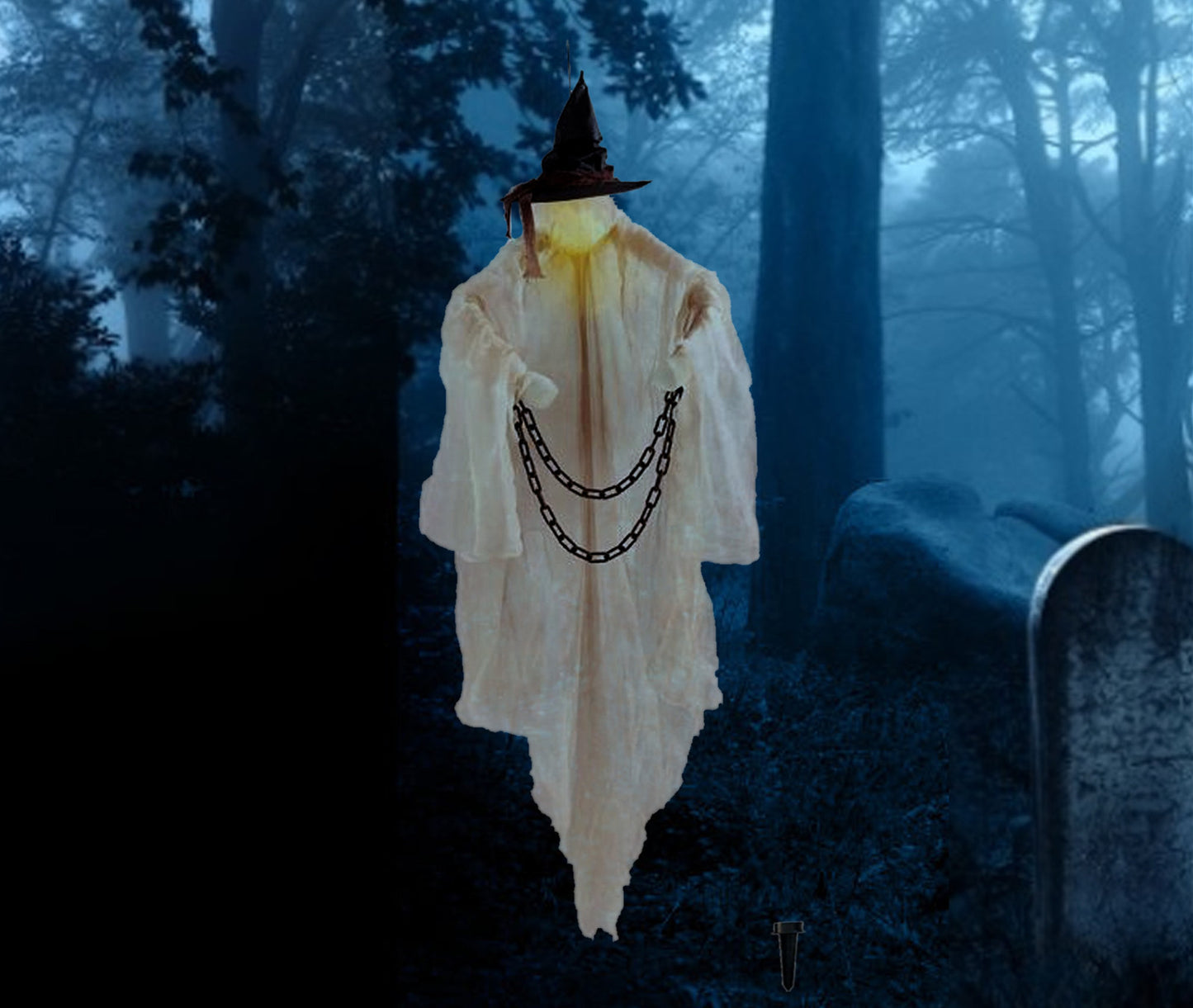 Illuminated Faceless Witch outdoor Decoration