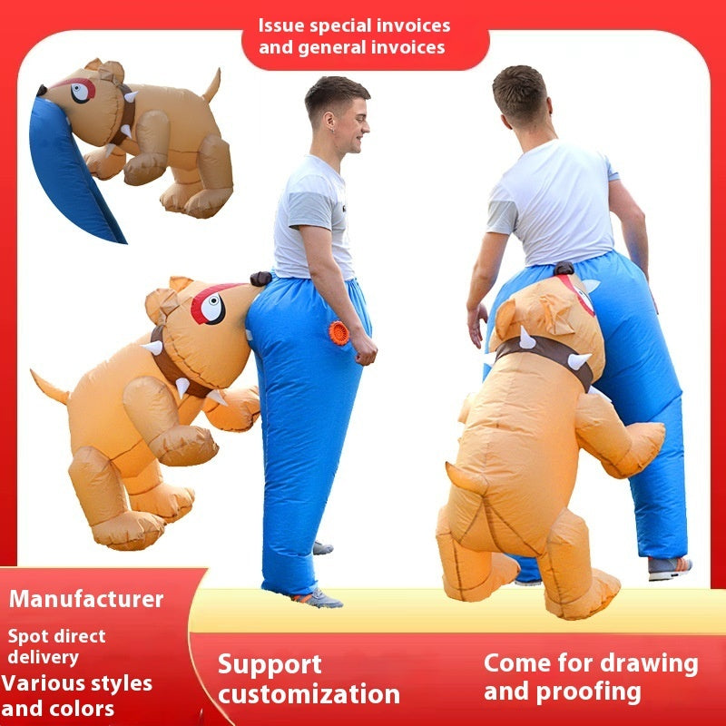 Inflatable Dog Biting Butt Costume