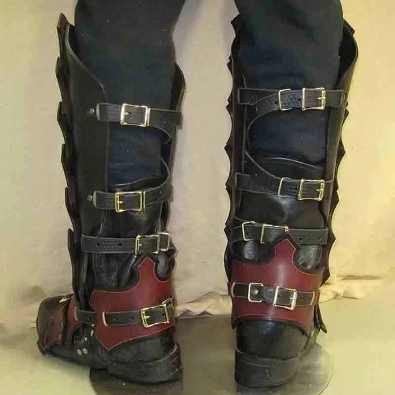 Medieval Faux Leather Leg Guards