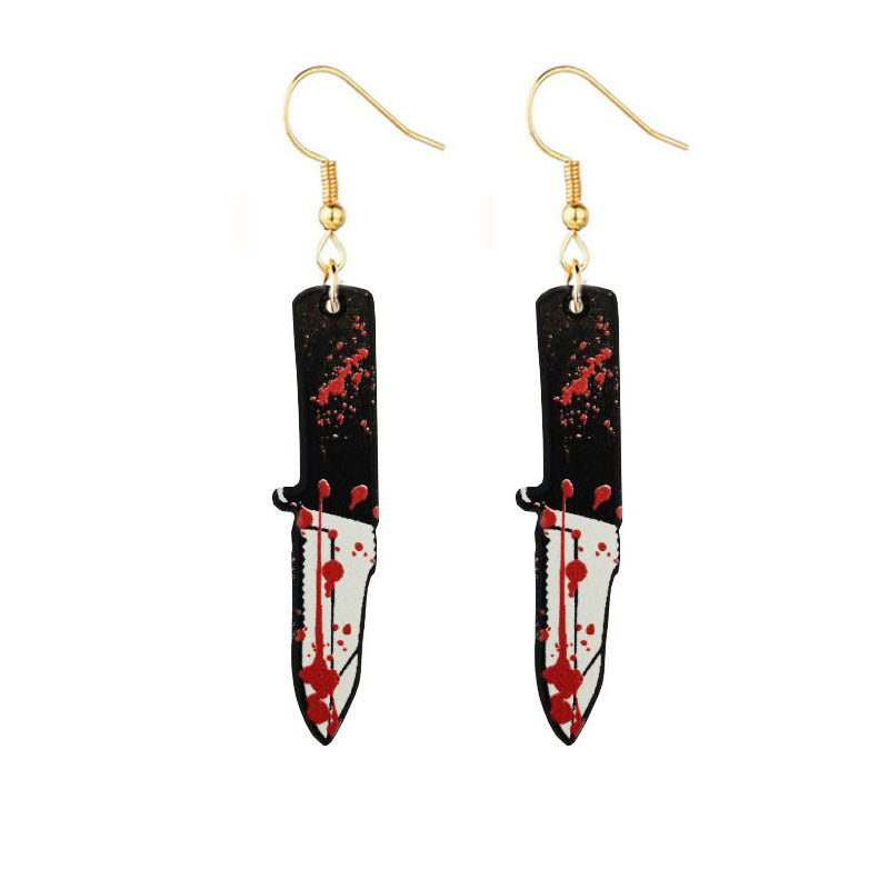Halloween Horror Acrylic Bloodstained Axe Kitchen Knife
