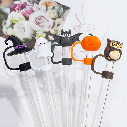 Halloween Theme 10mm Large Capacity Silicone Straw Plug