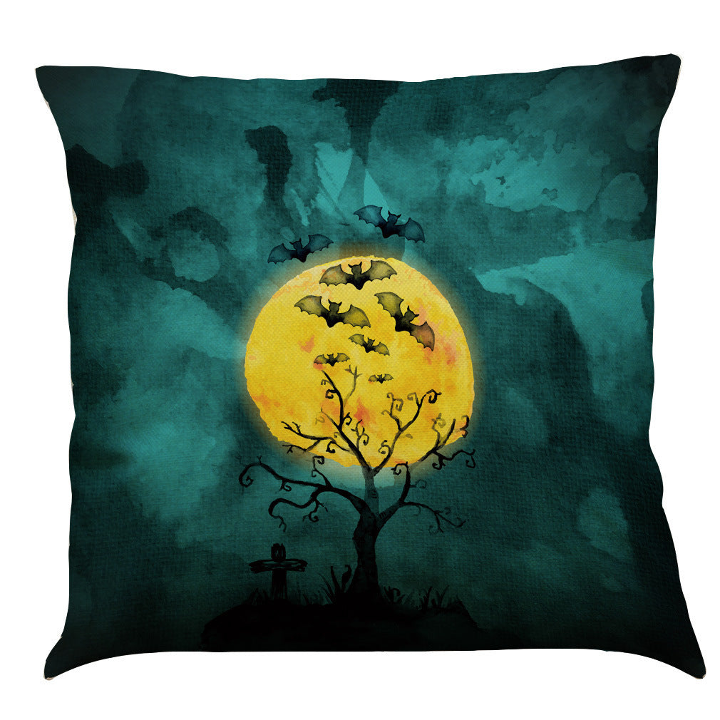 Halloween Cotton Linen Sofa / Car Cushion Pillowcase
