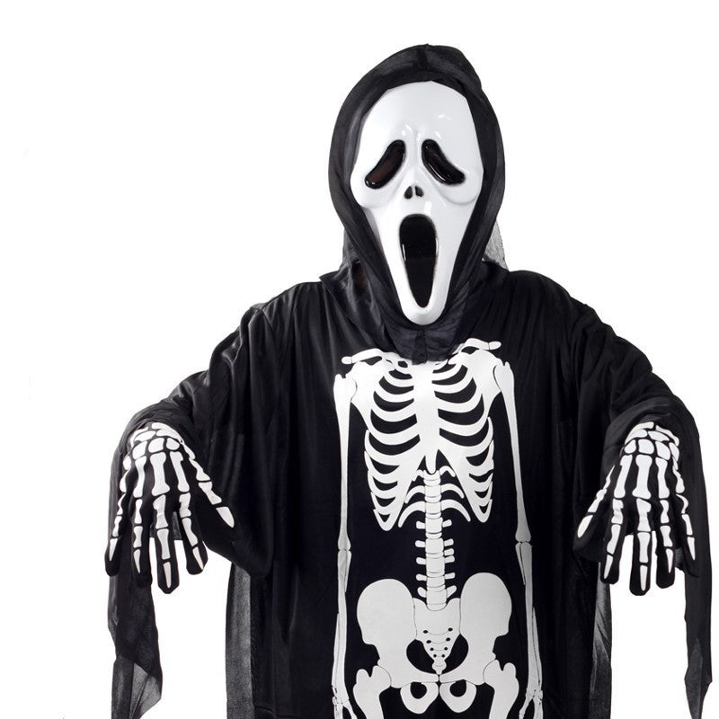 Skeleton and screaming ghost costume