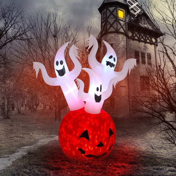 5.9 FT  Scary Inflatable Pumpkin Ghost