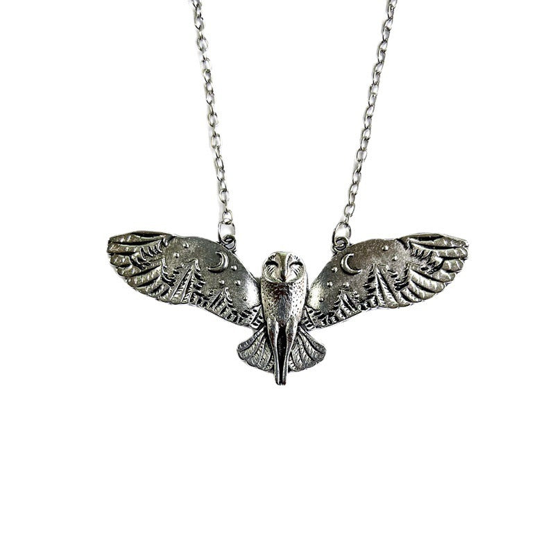 Flying Owl Necklace Pendant Jewelry