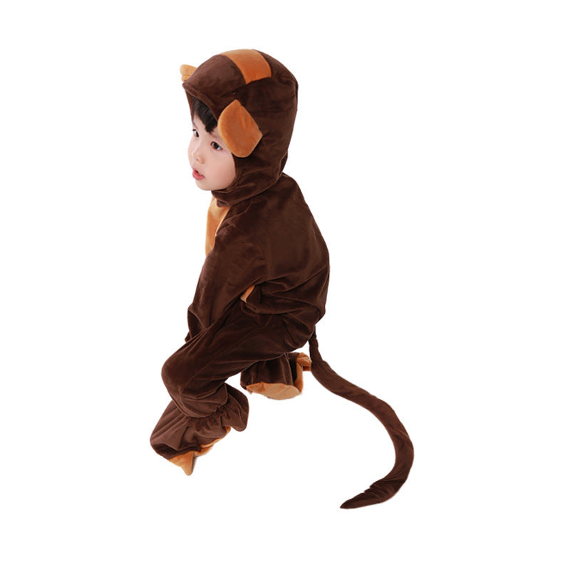 Adult and Kids Plushy Monkey Costumes