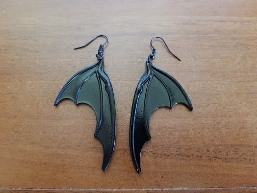 Vintage Dark Halloween Bat wings Earrings