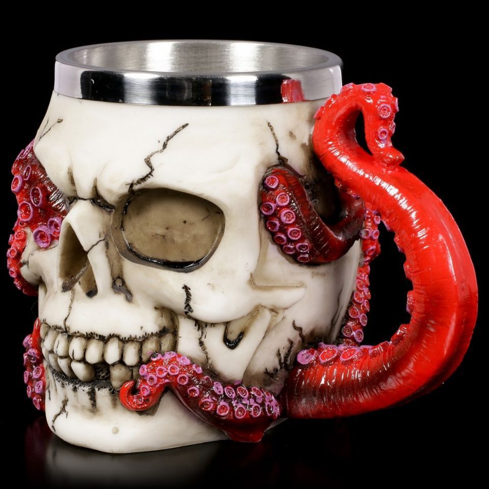 Unique Skull and Octopus Goblet
