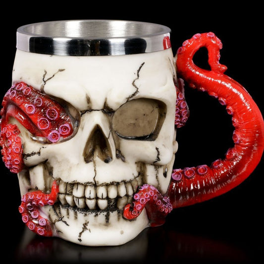 Unique Skull and Octopus Goblet