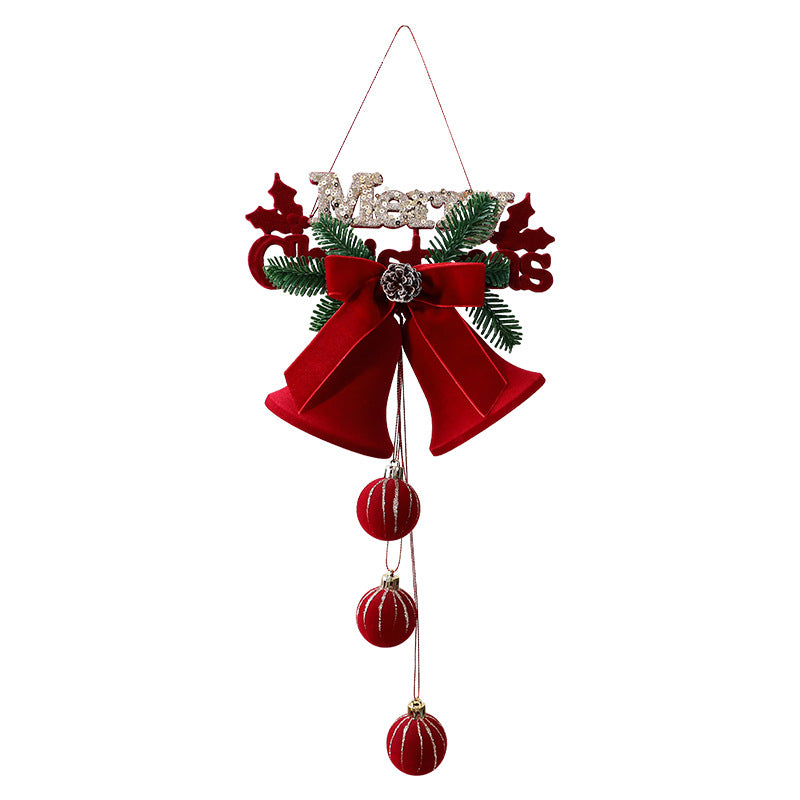 Santa Yuan Painted Velvet Nordic Christmas Bell Ornament Christmas Tree Decoration Home Window Hanging Decor