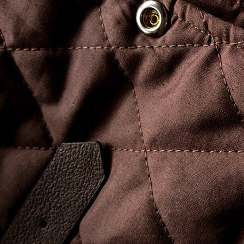 Quilted Pirate Vest w/ Standing Collar and Buckle Closure