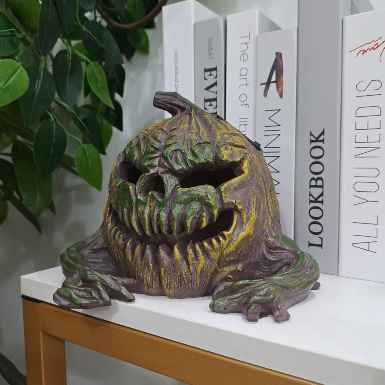 Outdoor Solar Powered Evil Pumpkin