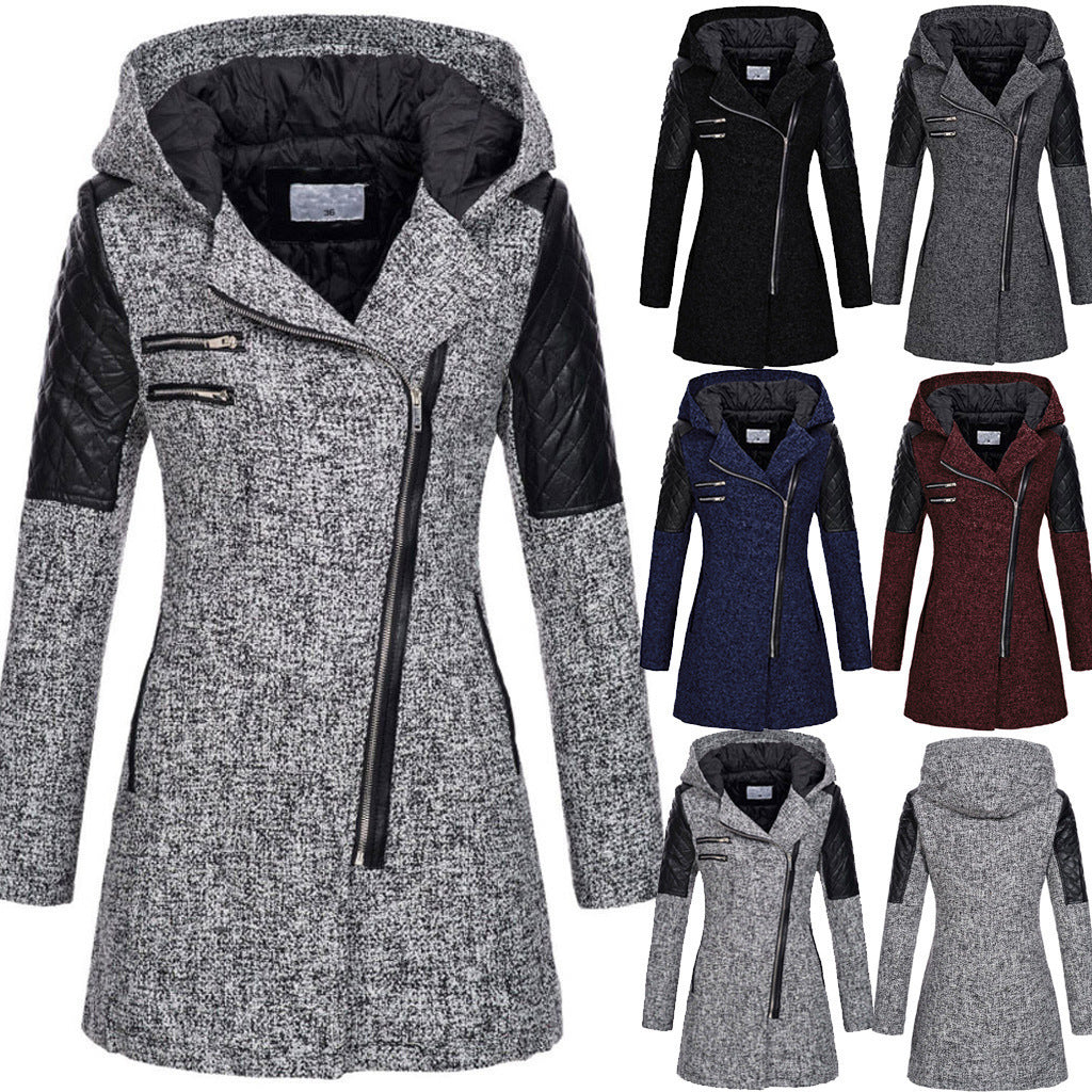 Women's Mid-Length Slimming Woolen Coat